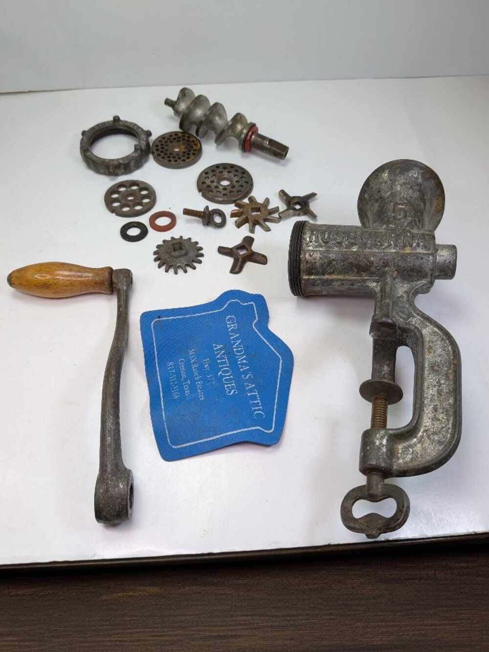 Vintage Husqvarna No. 5 Meat Grinder | Made in Sweden | Complete w/ Extras